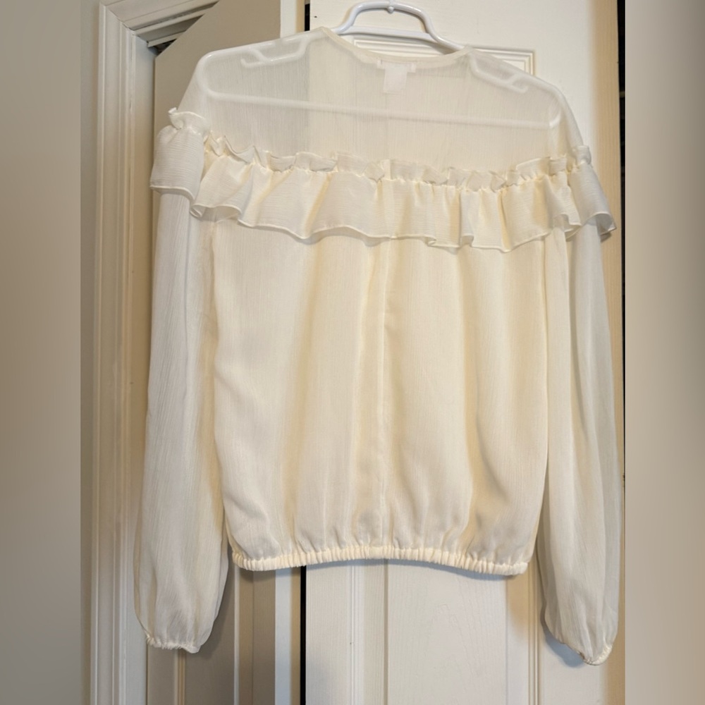 VENUS Cream Romantic Ruffle Blouse - Picture 5 of 5